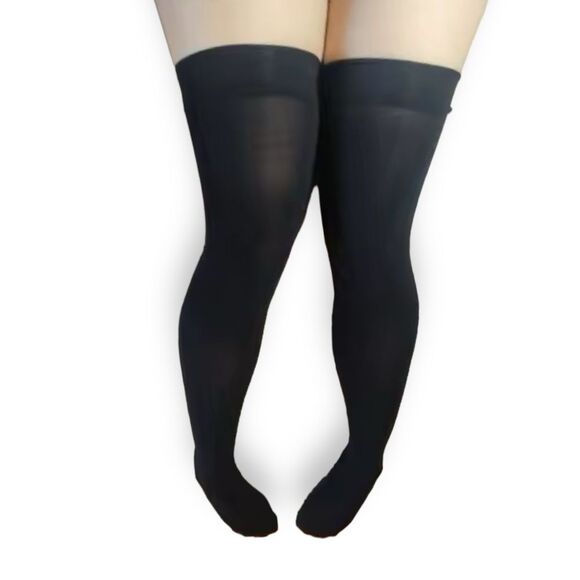 Black Over The Knee Stocking Socks -NEW - Picture 4 of 4